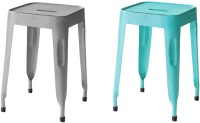 The Attic Outdoor & Cafeteria Stool(Blue, Grey)   Furniture  (The Attic)