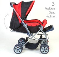 luvlap baby stroller pram starshine light red