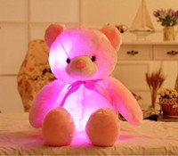 EZ Life LED Light Teddy Pillow Plush Toy - Pink  - 40 cm(Pink)