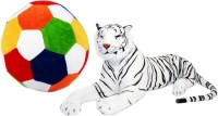 Alexus White Tiger And Football  - 32 cm(Multicolor)
