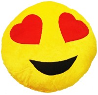 GOLDDUST HMI1 Smiley Emoticon Decorative Cushion  - 15 inch(Multicolor)