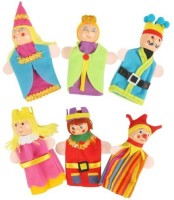 Kuhu Creations King, Queen Family Wooden Finger Puppet Finger Puppets