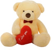 Grab A Deal 2 Feet Big Teddy Bear with Red I Love You Heart  - 24 Inch(Beige, Peach)