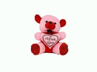 aashiyana sajona Pink & Red Teddy Bear  - 14 inch(Pink, Red)