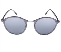 Ray-Ban Oval Sunglasses(For Men, Grey, Silver)