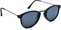 STACLE Round Sunglasses(For Men, Black)