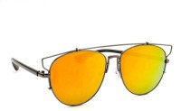 STACLE Over-sized Sunglasses(For Men & Women, Yellow)