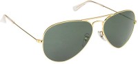 Zaira Diamond Aviator Sunglasses(For Men, Green)