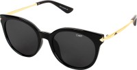 TOMMY FASHION Oval Sunglasses(For Girls, Black)
