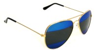 Mangal Brothers Aviator Sunglasses(For Men & Women, Blue, Black)