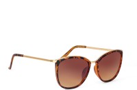 ROYAL SON Oval Sunglasses(For Women, Brown)