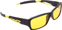 OVERDRIVE Rectangular Sunglasses(For Men, Yellow)