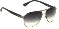 IDEE Aviator Sunglasses(For Men & Women, Black, Grey)