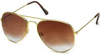 Yaadi Aviator Sunglasses(For Men & Women, Brown)