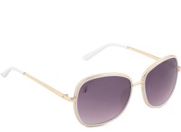 ROYAL SON Oval Sunglasses(For Women, Black)