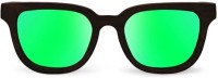 Tocca di Legno Rectangular Sunglasses(For Men, Green)