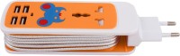 View HashTag Glam 4 Gadgets Travel Charger 5in1 5 Socket Surge Protector(Orange, White) Laptop Accessories Price Online(HashTag Glam 4 Gadgets)