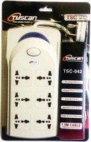Tuscan High power extension cord 6 Socket Surge Protector(White)   Laptop Accessories  (Tuscan)