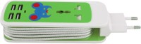 View HashTag Glam 4 Gadgets Travel Charger 5in1 5 Socket Surge Protector(Green, White) Laptop Accessories Price Online(HashTag Glam 4 Gadgets)