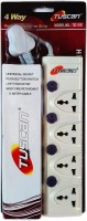 Tuscan Extension Board - 5 Meter Cable 4 Socket Surge Protector(White)   Laptop Accessories  (Tuscan)