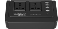 View QuantumZERO QZ-WC04 Desktop Charging Station 6 Socket Surge Protector(Black) Laptop Accessories Price Online(QuantumZERO)