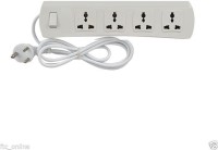Ruby 4 sockets 1 switch 4 Socket Surge Protector(White)   Laptop Accessories  (Ruby)