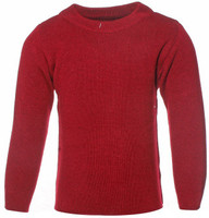 Babeezworld Solid Round Neck Casual Girls Maroon Sweater RS.455.00