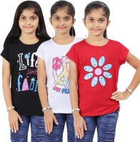 Bes-Tex Girls Printed T Shirt(Multicolor) RS.429.00