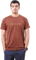 Colors & Blends Printed Men Round Neck Brown T-Shirt