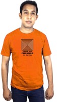 SVX Printed Men Round Neck Orange T-Shirt