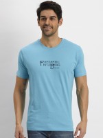 Fritzberg Printed Men Round Neck Light Blue T-Shirt