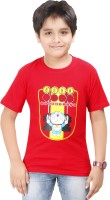 Red Ring Boys Printed Cotton Blend T Shirt(Red, Pack of 1)