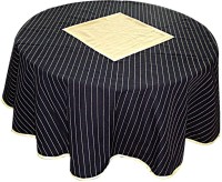 Adt Saral Striped 4 Seater Table Cover(Black, Cotton) RS.500.00