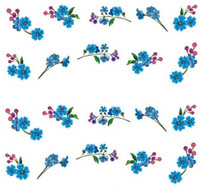 SENECIO� Floral Blue Pretty Temporary Nail Tattoo Pack(Flower) - Price 119 70 % Off