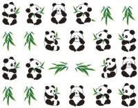 SENECIO� Panda With Grass Temporary Nail Tattoo(Panda) - Price 119 70 % Off  