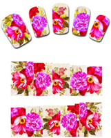 SENECIO� Pink Red Romantic Floral Water Transfer Nail Tattoo(Floral) - Price 109 72 % Off