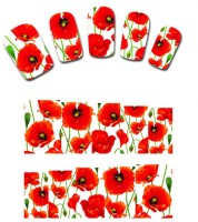 SENECIO� Lovely Red Floral Water Transfer Temporary Nail Tattoo(Floral) - Price 99 75 % Off  