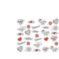SENECIO� Red Black Valentines Day Love Letters Tattoo(Letters, Heart) - Price 139 65 % Off  