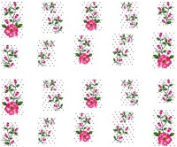 SENECIO� 20Pcs Magenta Rose Bunch Temporary Nail Tattoo(Flower) - Price 99 75 % Off  