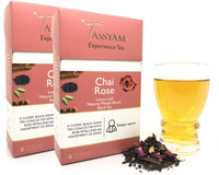 Tassyam Tassyam Chai Rose Black Tea Assam Handmade 100 grams (2x 50g), Pack of 2 Rose, Spices Tea Box(100 g)