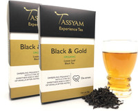 Tassyam Tassyam Black & Gold Tea Rare Organic Handmade 100 grams (2x 50g), Pack of 2 Unflavoured Black Tea Box(100 g)