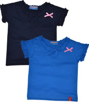 Clever Casual Cotton Blend Top(Dark Blue, Pack of 2) Clever Casual Cotton Blend Top(Dark Blue, Pack of 2)