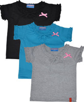 Clever Girls Casual Cotton Blend Top(Multicolor, Pack of 3) Clever Girls Casual Cotton Blend Top(Multicolor, Pack of 3)
