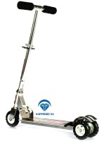 SAPPHIRE SA Sapphire SA Heavy Metallic Big Size 3 Wheel Height Adjustable Kids Folding Scooter - Silver(Silver)