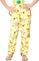 Red Ring Track Pant For Girls(Yellow)