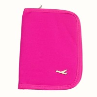 Everyday Desire Travel Passport Organizer Wallet With Zip For Credit Card - Pink(Pink)