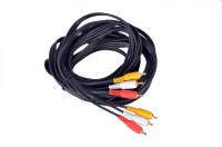 Takai  TV-out Cable Takai 3 Metre-Long 3RCA Cable(Black, For Home Theater)