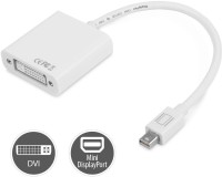 C&E  TV-out Cable Mini DisplayPort to DVI Female Adapter Cable for MacBook, MacBook Pro, iMac, MacBook Air and Mac mini(White, For Computer)
