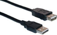 C&E  TV-out Cable 10-Feet USB 2.0 A Male to A Female Extension Cable(Black, For Computer)