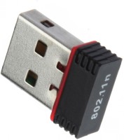 Adnet Adaptor 2.4Ghz Wireless Wifi Dongle 300Mbps 2.0 Network NANO Wifi Dongles USB LAN Card(Black)   Laptop Accessories  (Adnet)